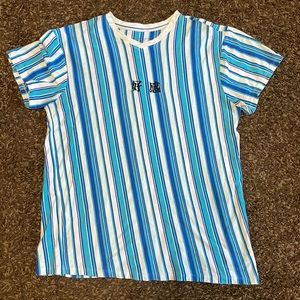 For The People Blue Striped Tee Size Medium